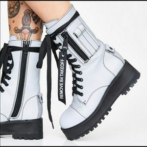 Dolls Kill - Poster Grl No Pictures Flight Boots